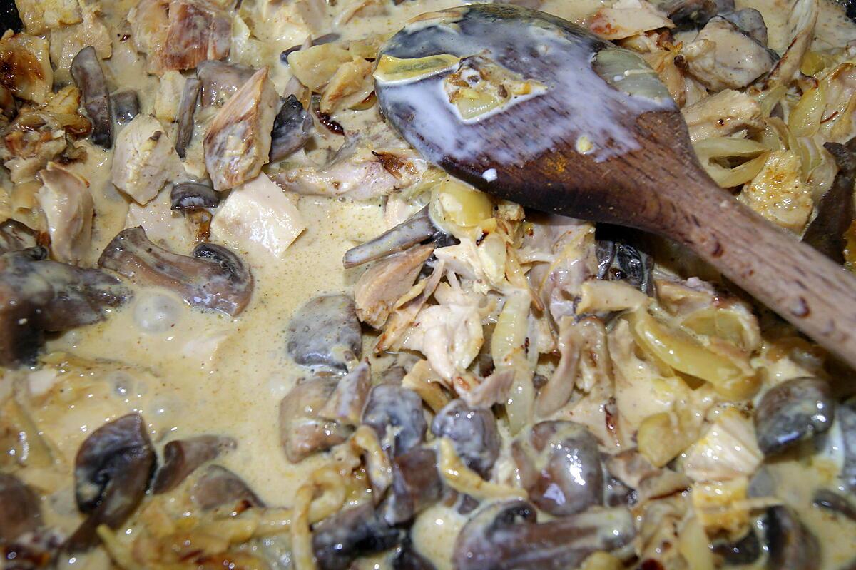 recette Poulet au curry et champignons