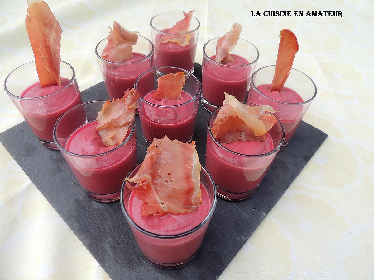 recette Verrine mousse de betteraves