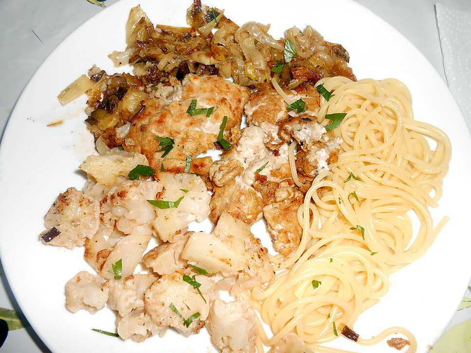 recette CERVELLE DE PORC AUX PETITS OIGNONS