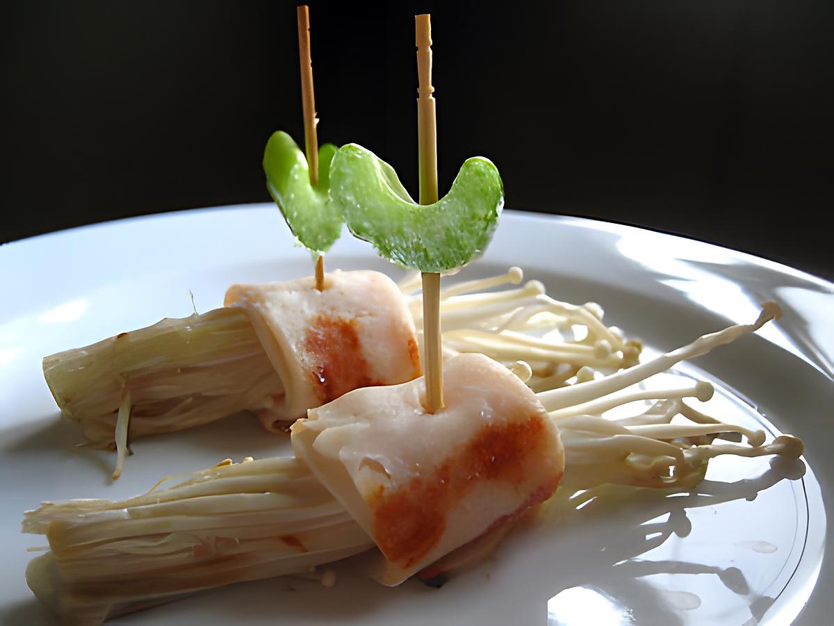 recette toasts aux Enoki