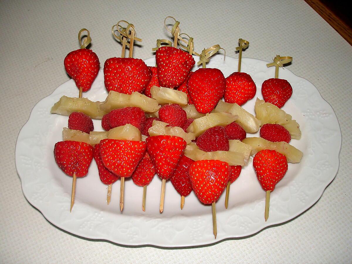 recette brochettes de fruits