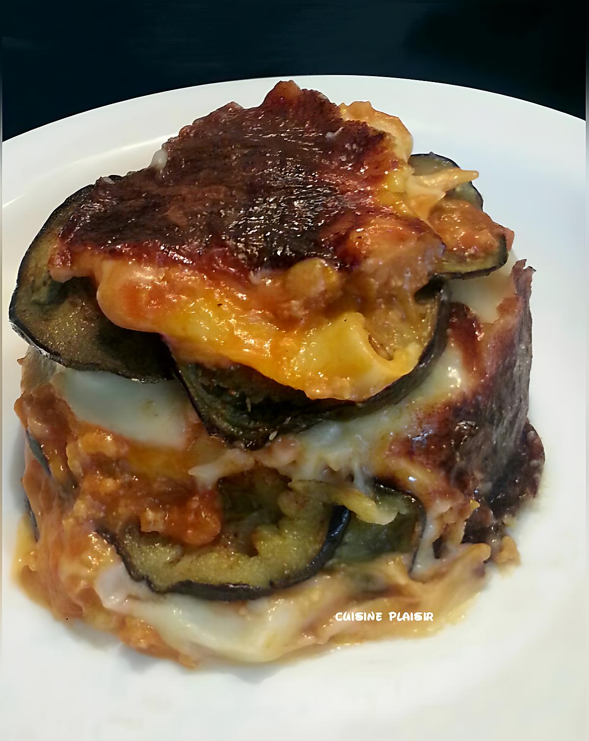 recette Lasagnes boeuf-aubergine, 2 sauces