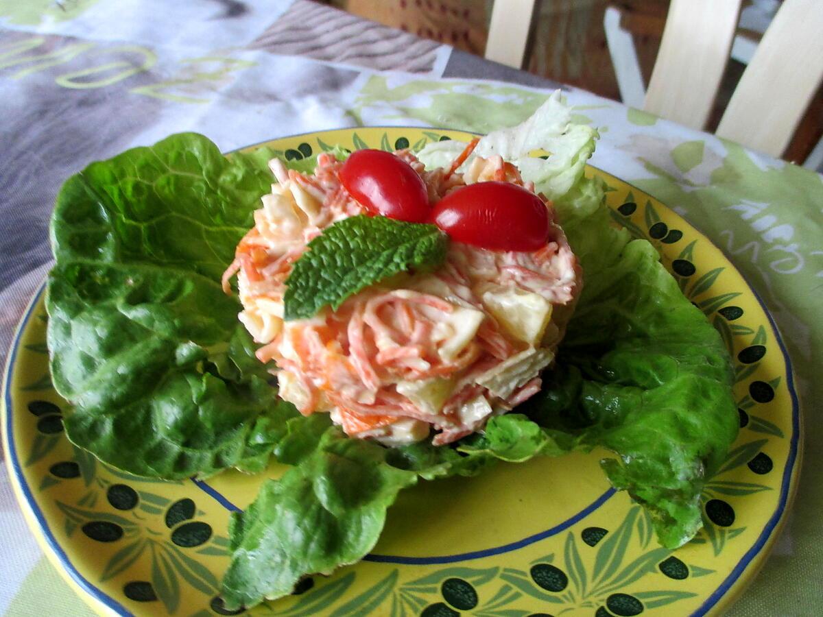 recette salade surimi ananas carottes