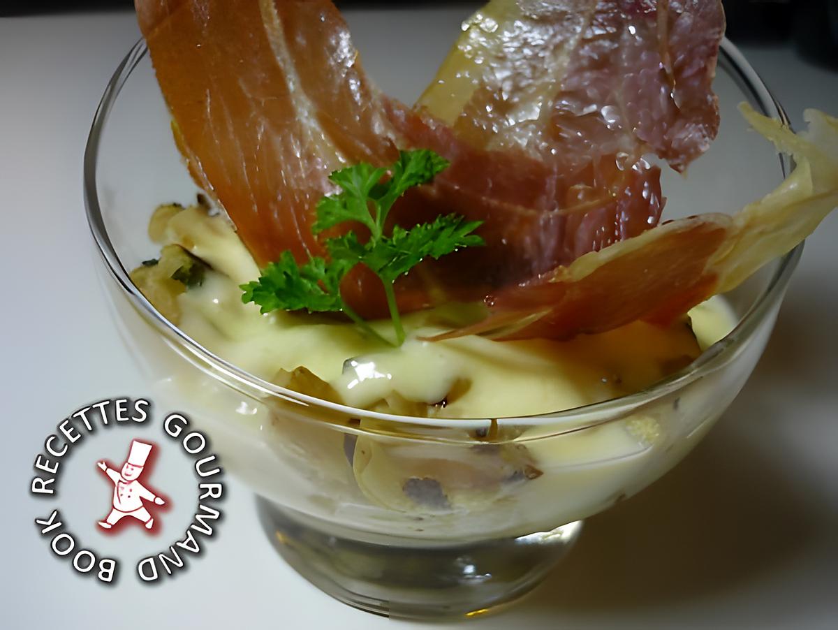 recette Verrine artichaut confit et crème de parmesan