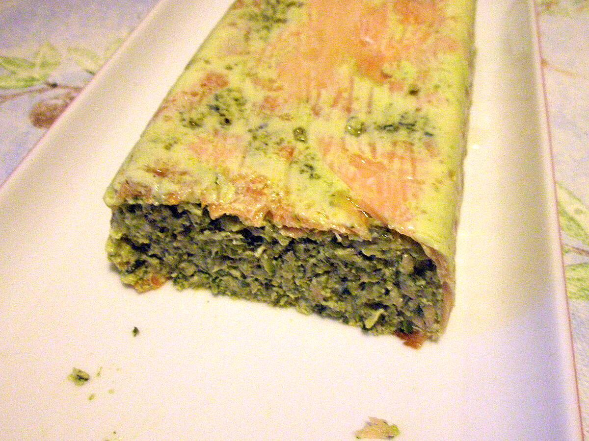 recette Terrine de courgettes au saumon fumé et aux herbes