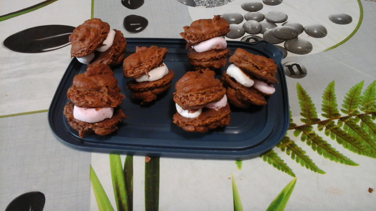 recette "MACARONS" BOSSUS AU CHOCOLAT - CHAMALLOWS