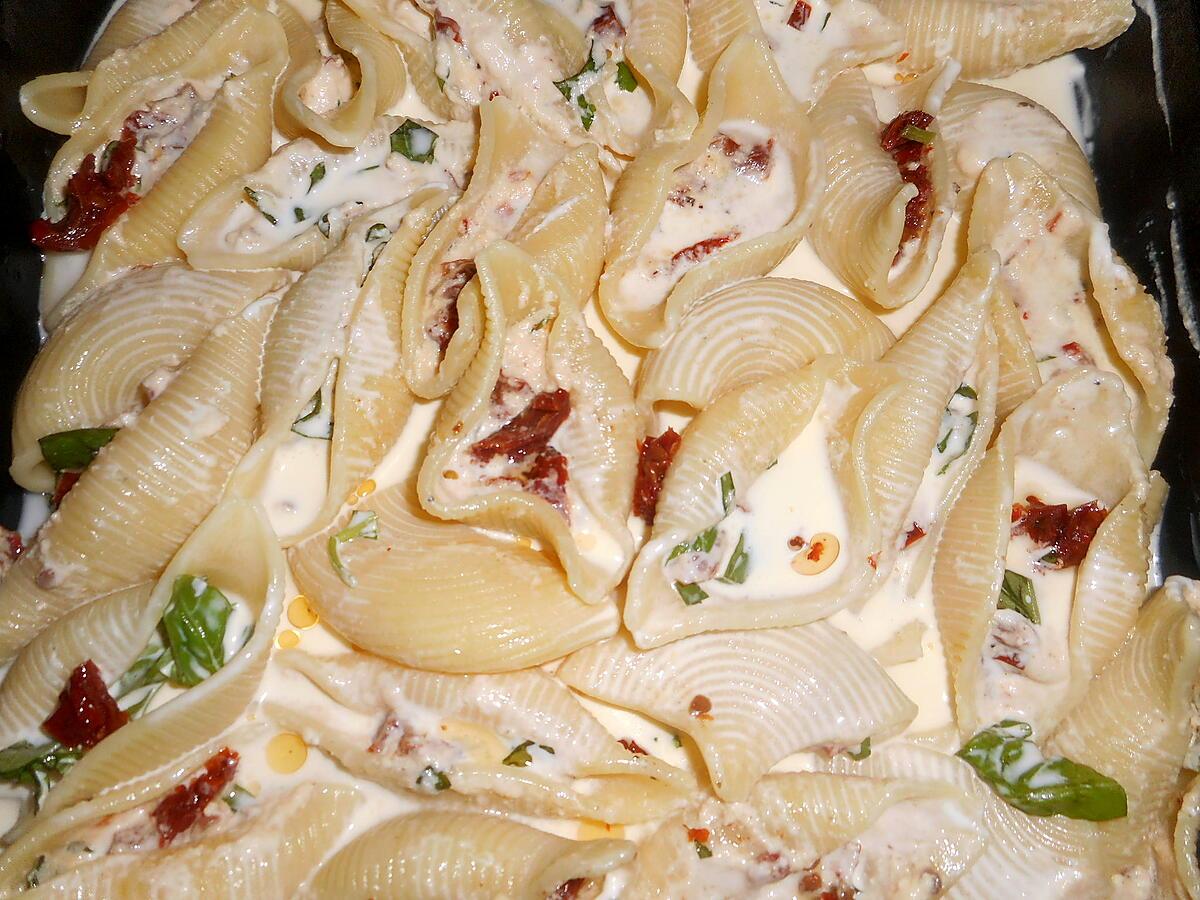 recette Conchiglies farcies a la ricotta