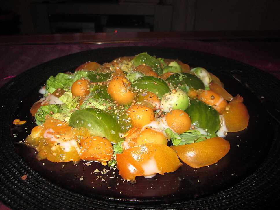 recette assiette crudités tomates melon