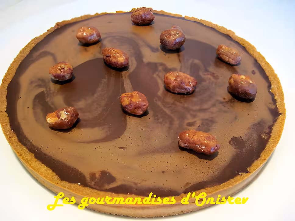 recette Tarte, compotée d’abricot au romarin, ganache marbrée au chocolat au lait sans crème