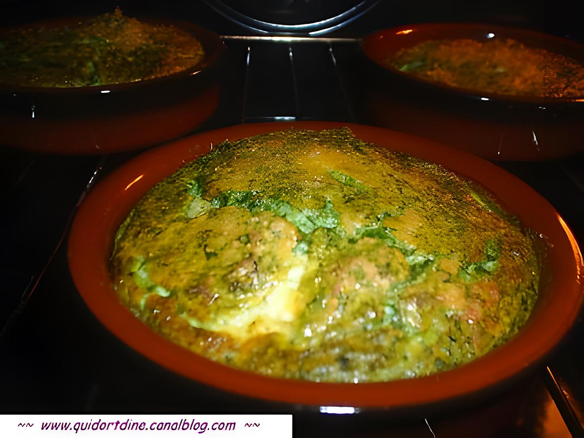 recette Omelette soufflée poulet & épinards