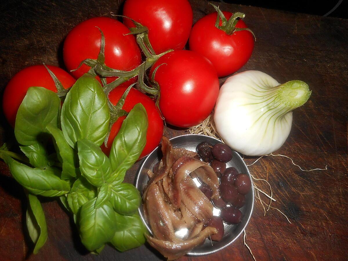 recette Salade de tomates à la niçoise