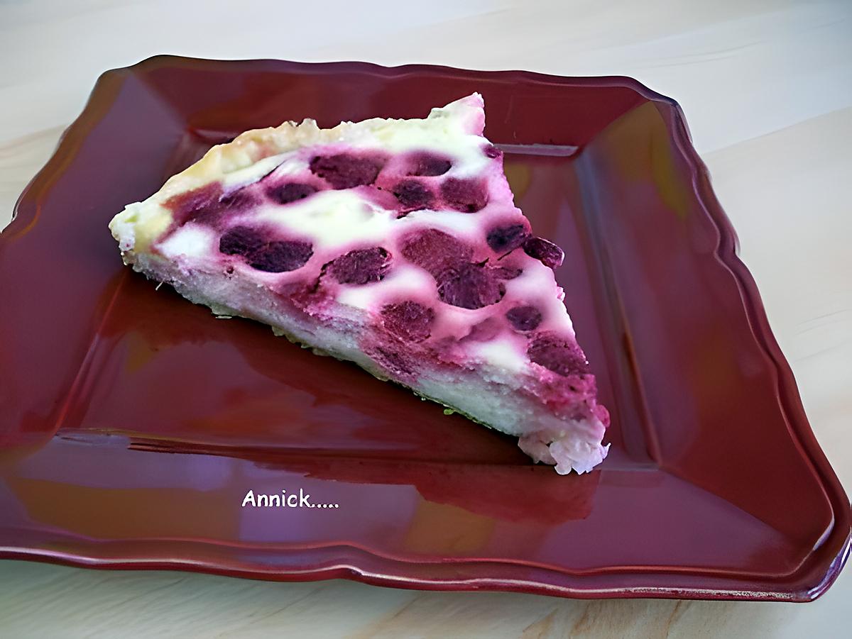 recette tarte ricotta-framboises