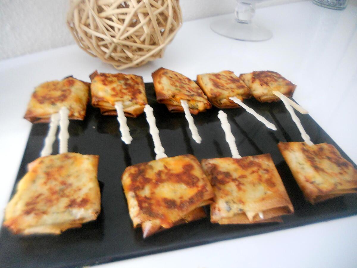 recette Sucettes de brick au saumon-fromage