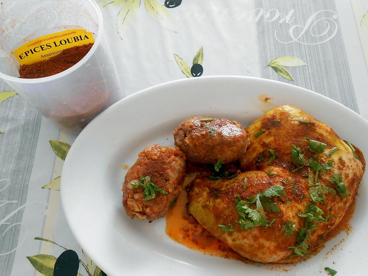 recette CUISSE DE POULET ET BOULETTES GRILLEES A L'ORIENTALE