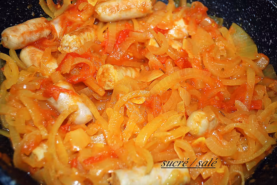 recette Rougail de saucisses de poulet