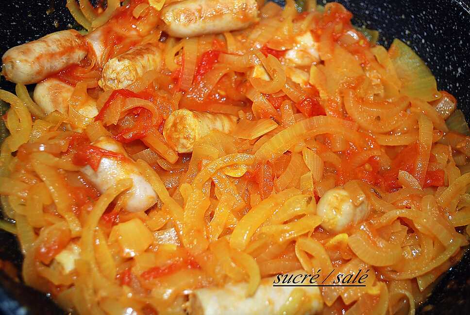 recette Rougail de saucisses de poulet