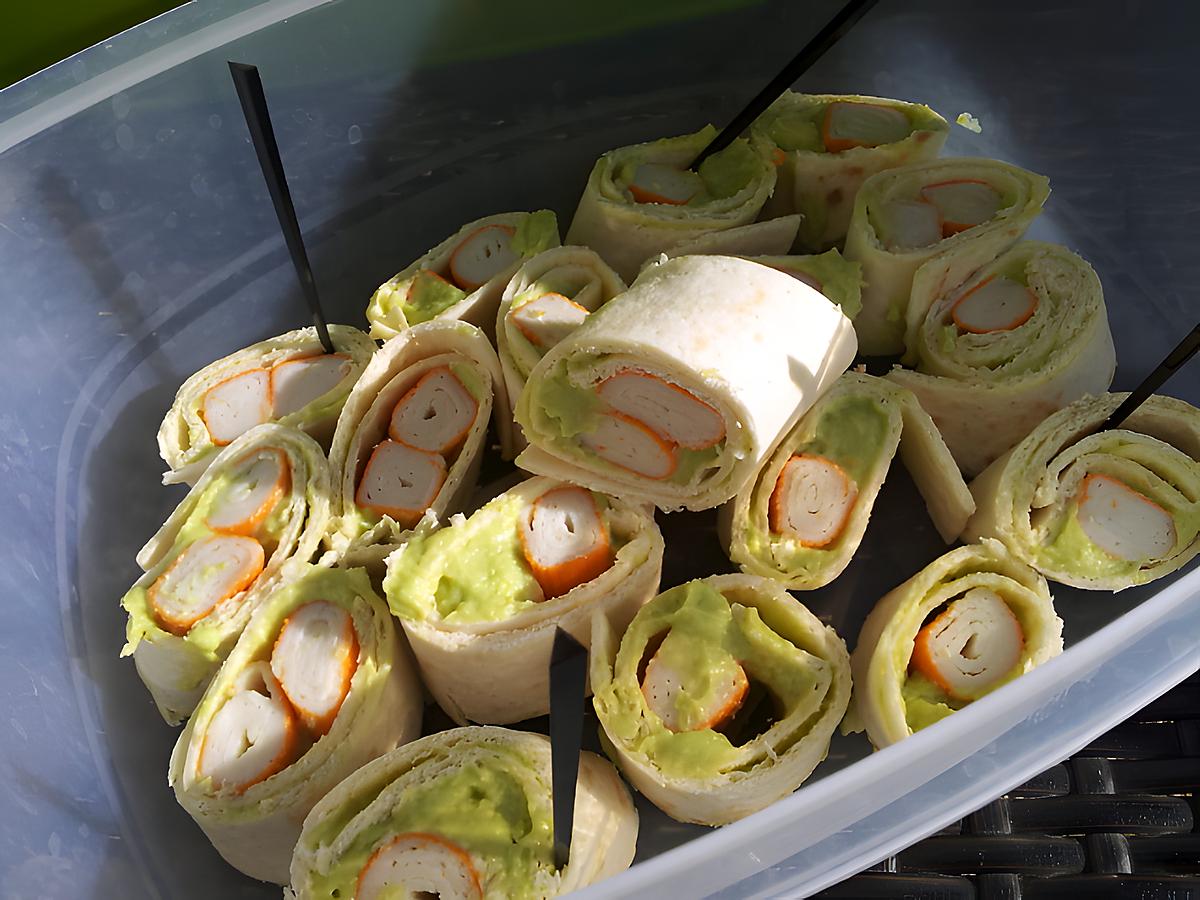 recette Maki de Wrap pique-nique au surimi et avocat