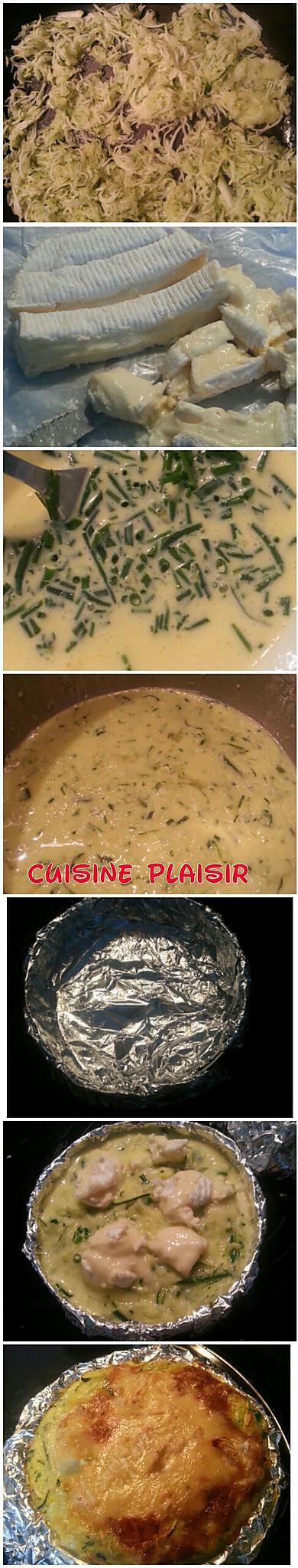 recette Quiche au camembert et courgette