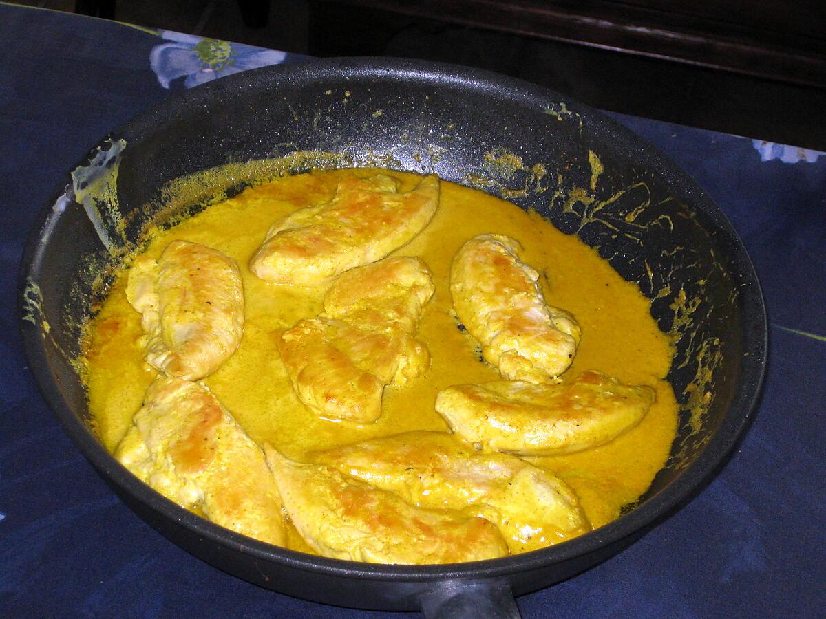 recette Aiguillettes de dinde au curry