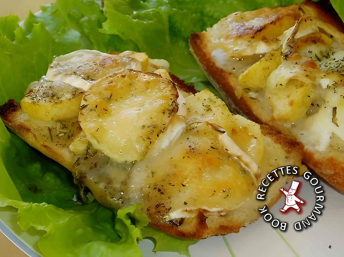 recette Tartines de pommes et au chèvre