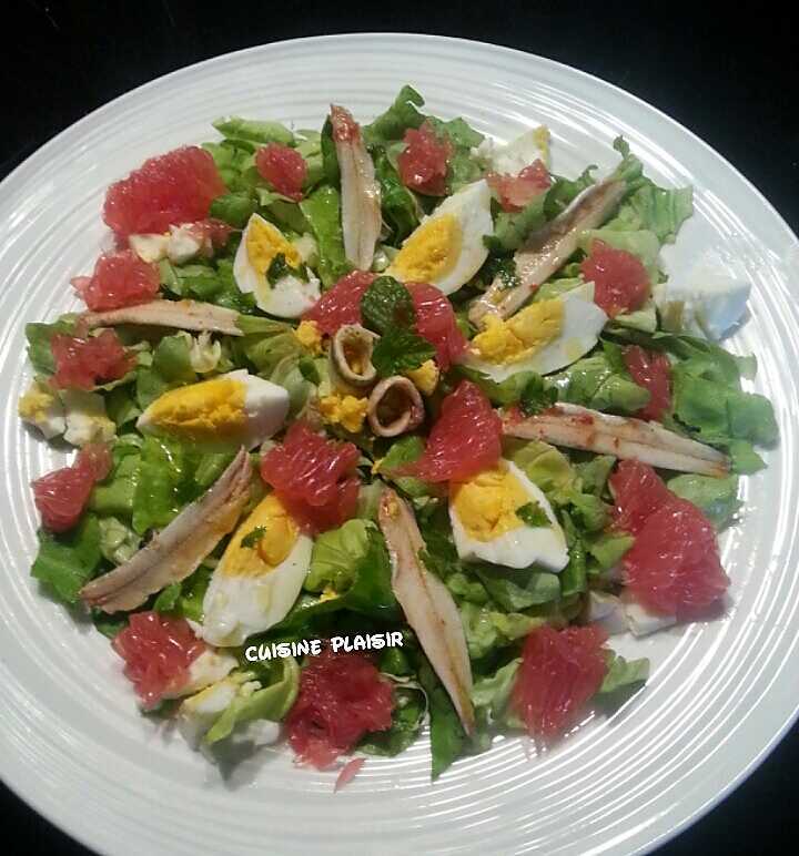 recette Salade au pamplemousse, ... (et petite idée de cocktail du jus de pamplemousse)