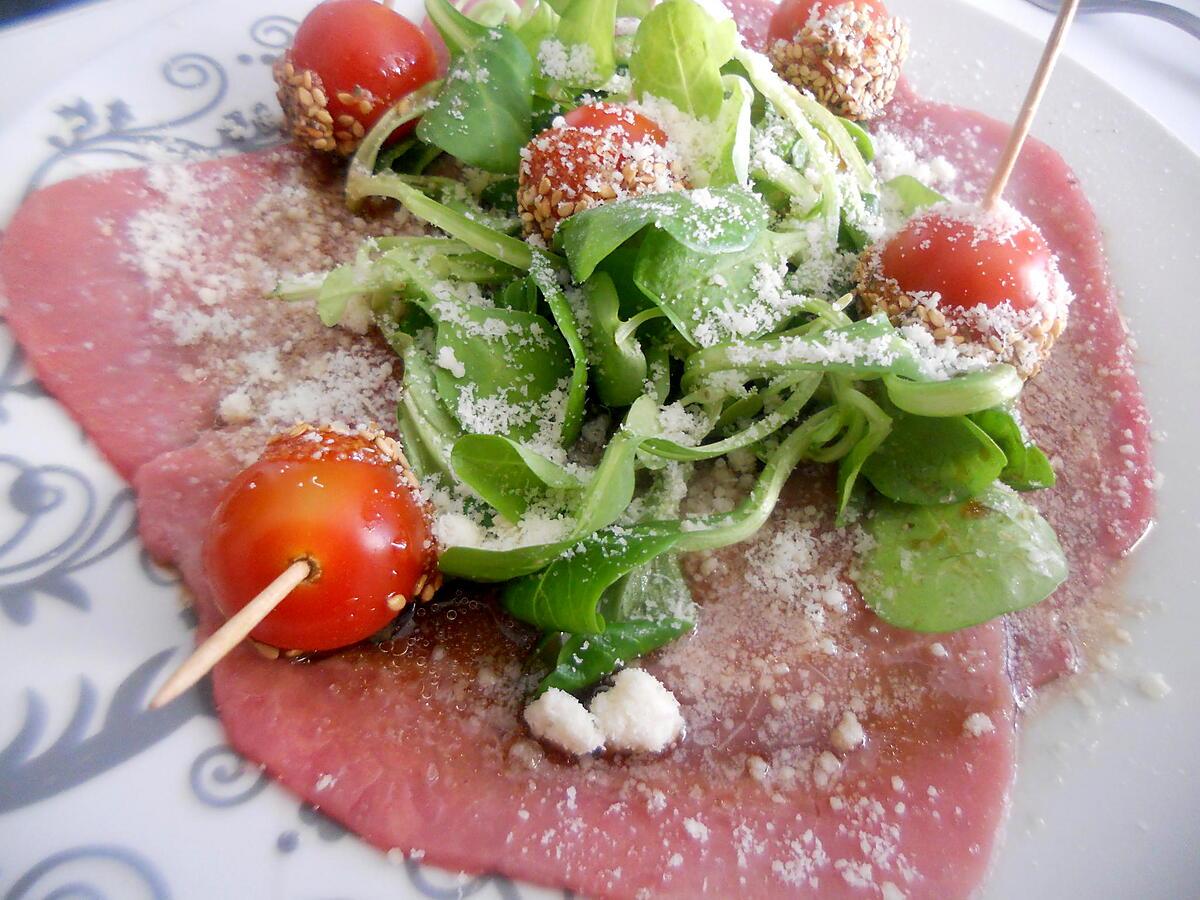 recette Salade de carpaccio de boeuf