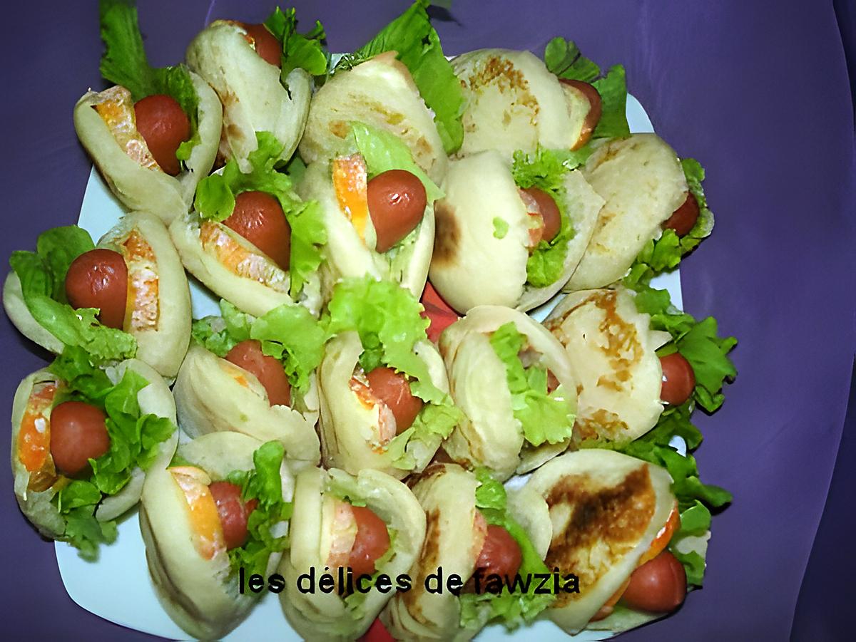 recette mini mini pain (batbout) farcis