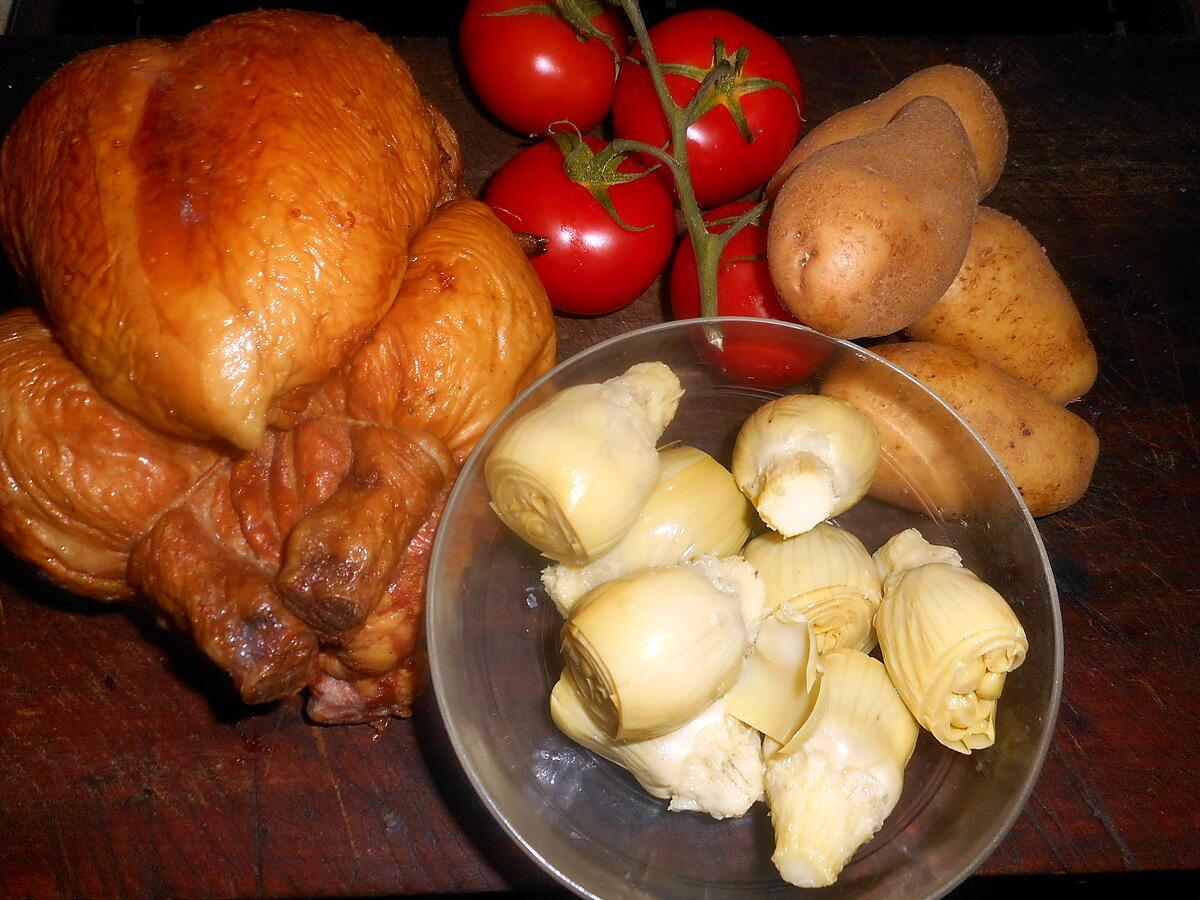 recette Poulet fumé,salade et mayonnaise