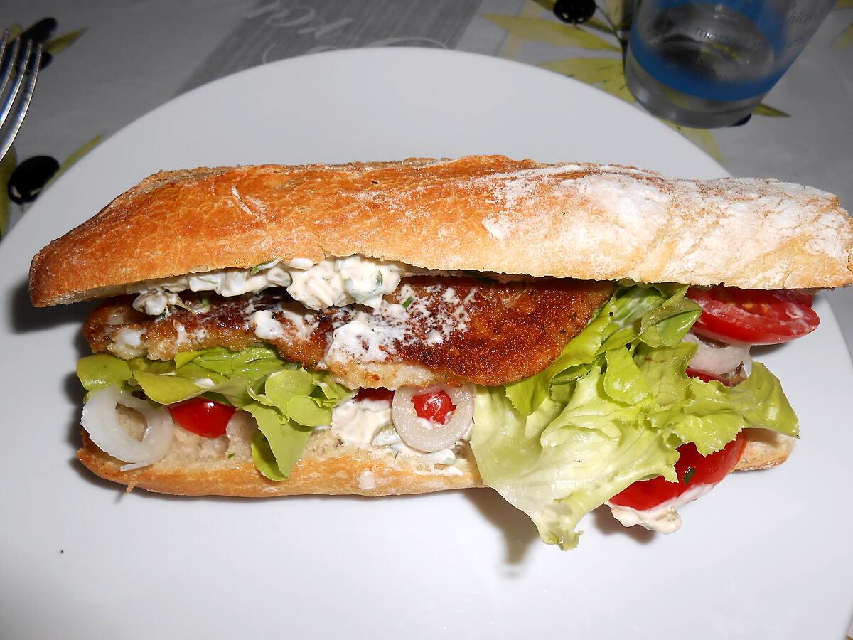 recette SANDWICH BURGER DE POISSON