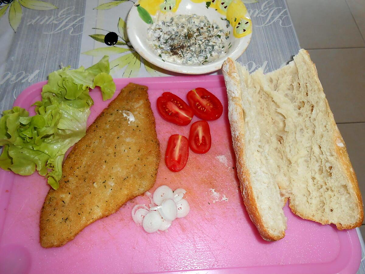 recette SANDWICH BURGER DE POISSON