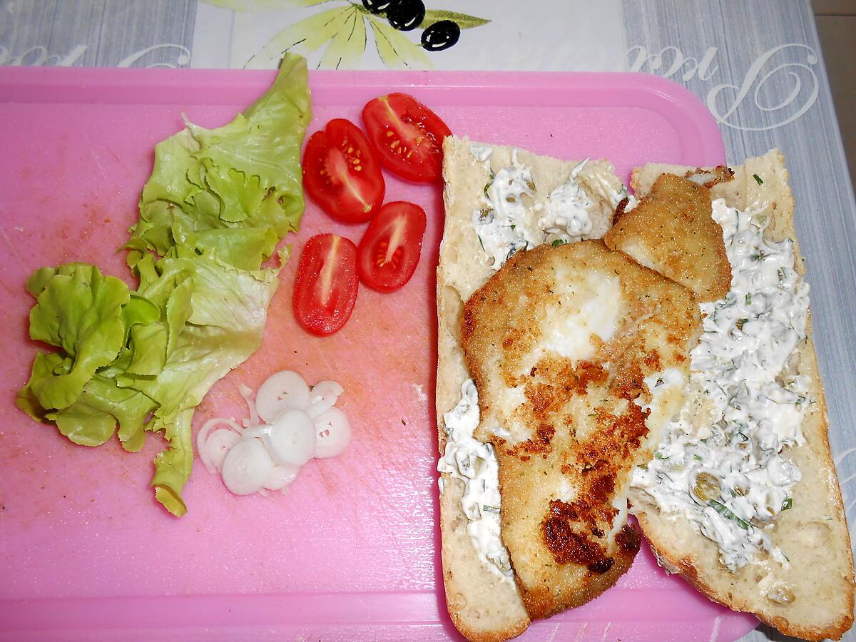 recette SANDWICH BURGER DE POISSON