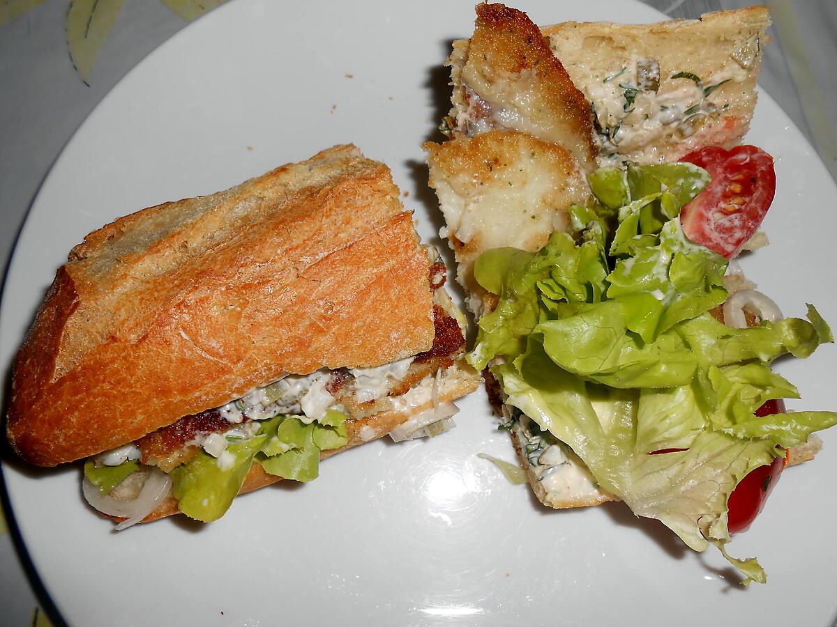 recette SANDWICH BURGER DE POISSON