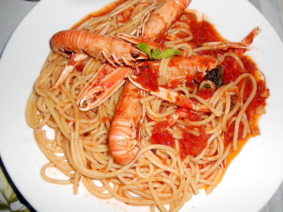 recette SPAGHETTADE AUX LANGOUSTINES