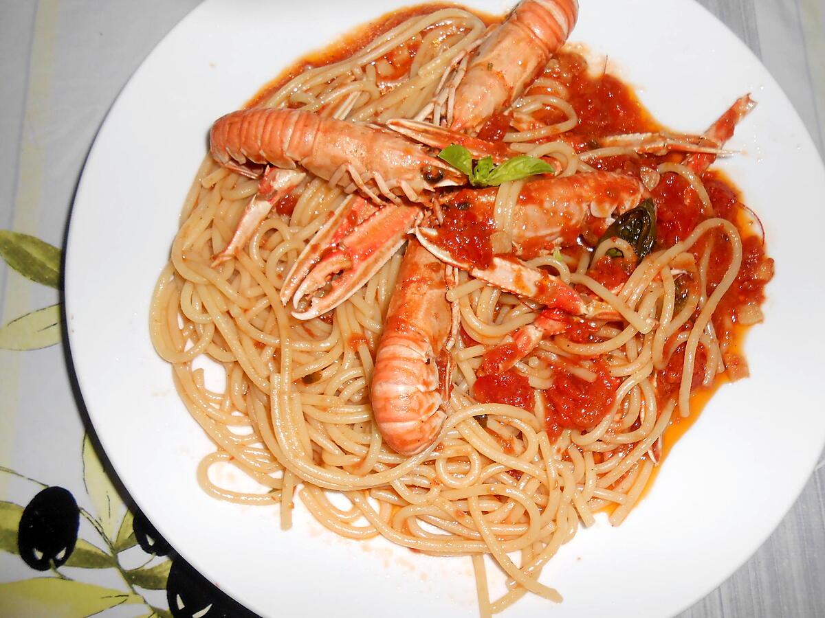 recette SPAGHETTADE AUX LANGOUSTINES