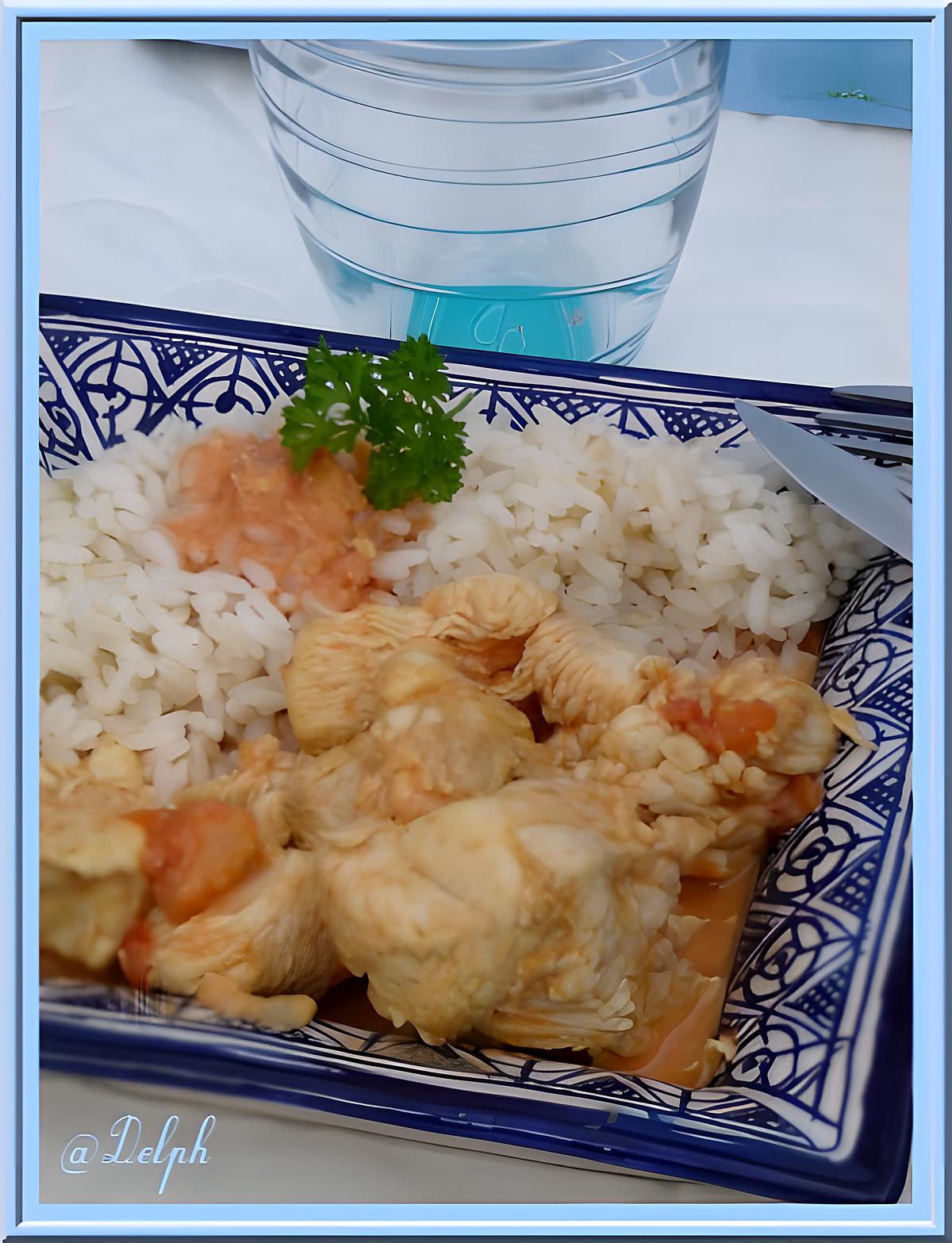 recette Curry de poulet au lait de coco