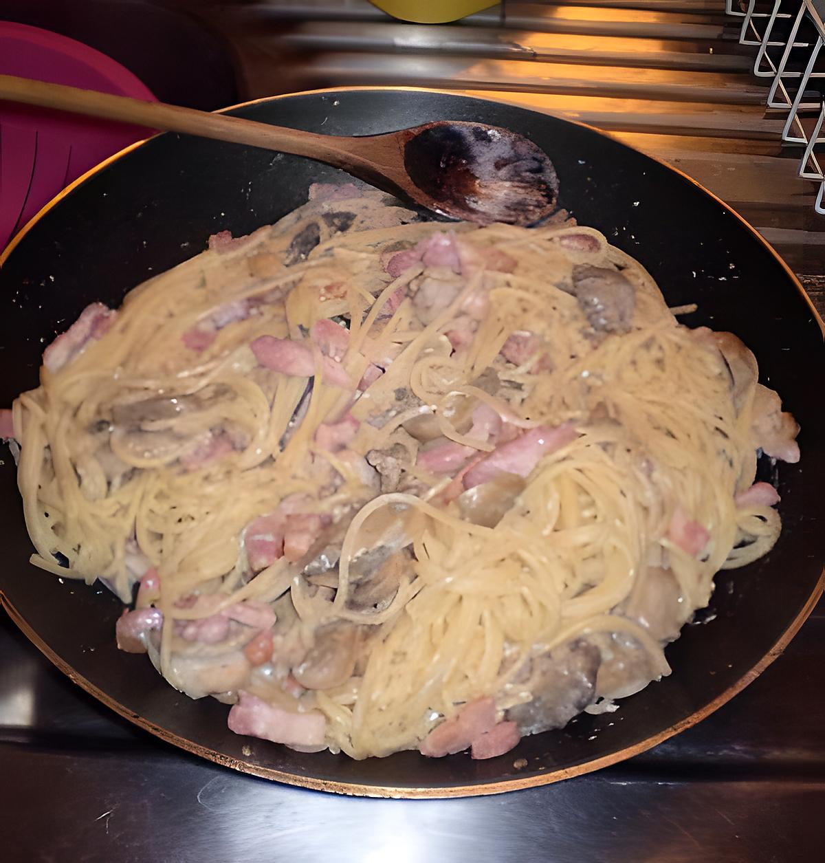 recette Spaghettis à la carbonara