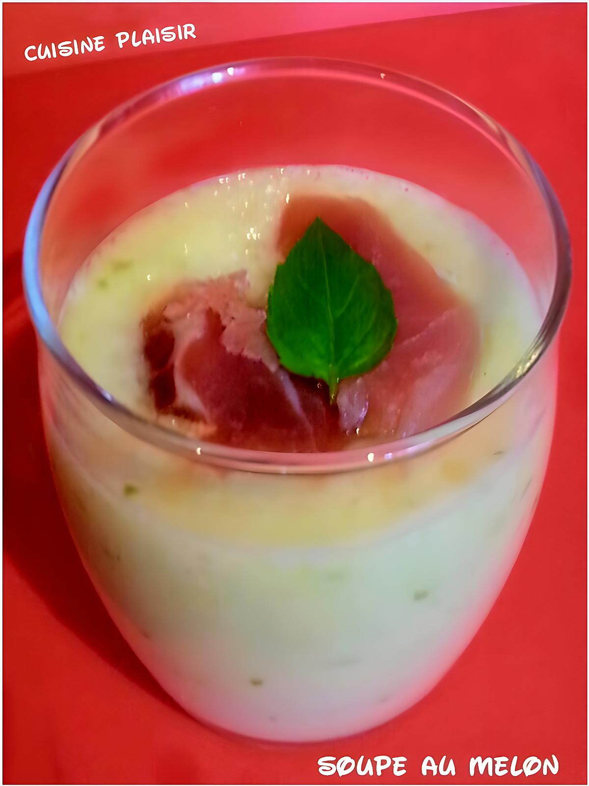 recette Soupe de melon au basilic et jambon sec (verrines)