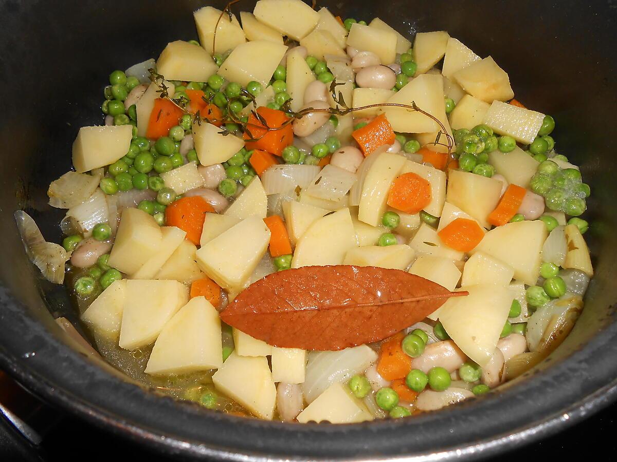 recette JARDINIERE FRAICHE AUX HARICOTS "BORLOTTI"