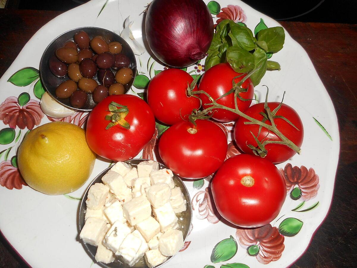 recette Salade de tomate a la féta