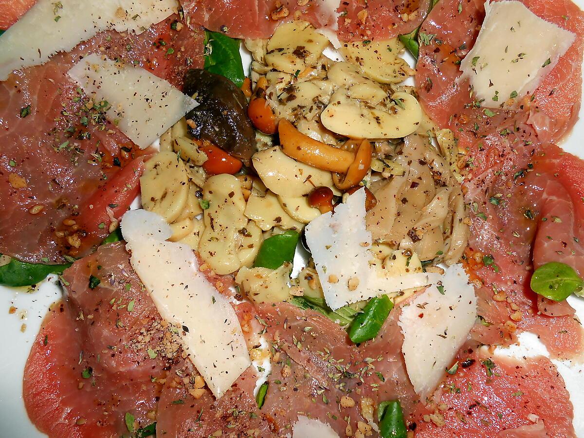 recette "MON PETIT CARPACCIO"