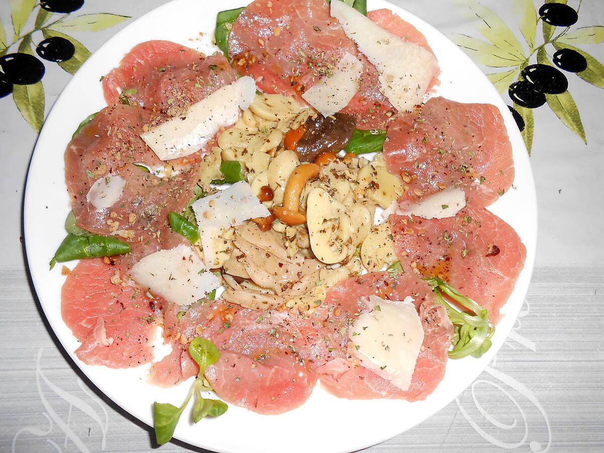 recette "MON PETIT CARPACCIO"