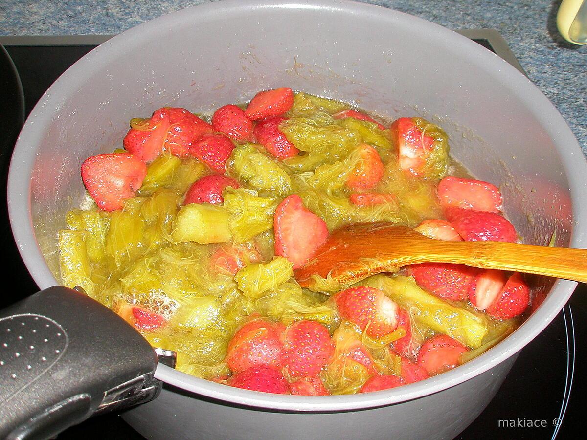 recette Compote rhubarbe et fraise