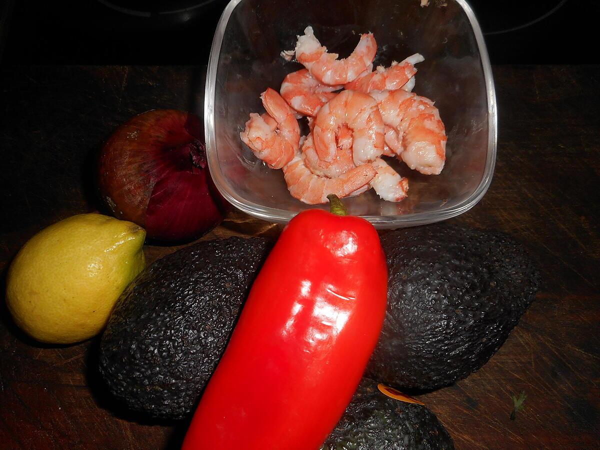 recette Verrines d avocat et crevettes