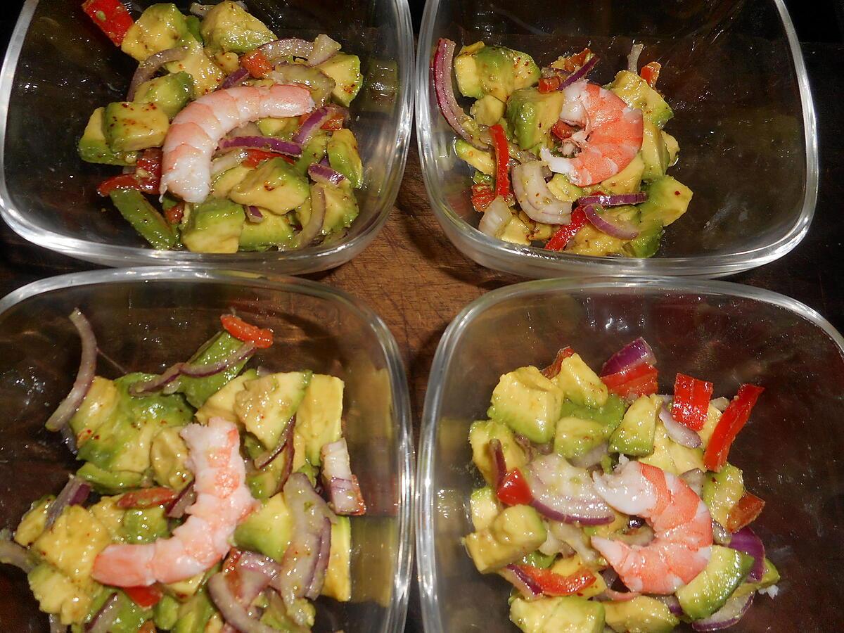 recette Verrines d avocat et crevettes