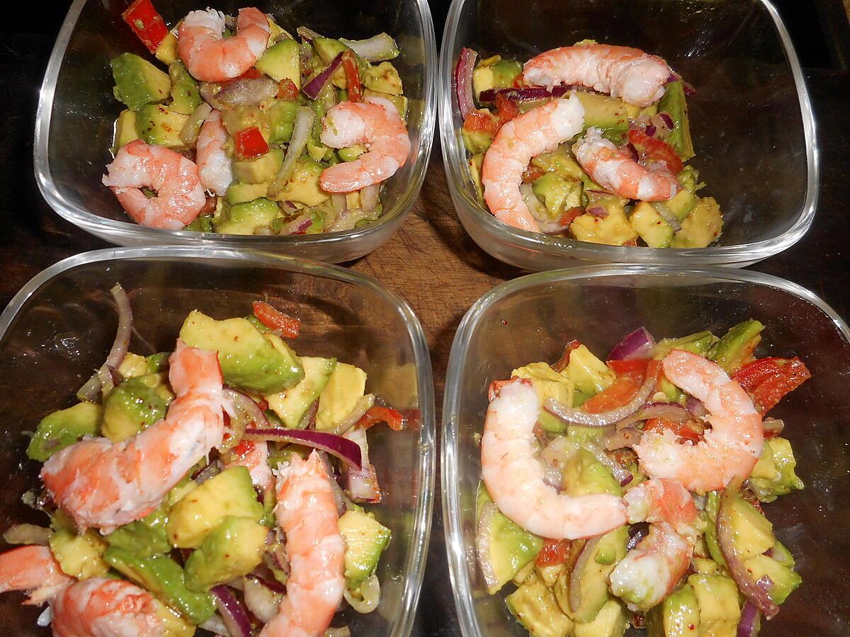 recette Verrines d avocat et crevettes