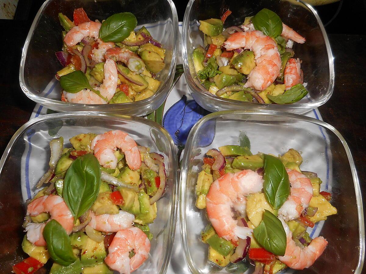 recette Verrines d avocat et crevettes