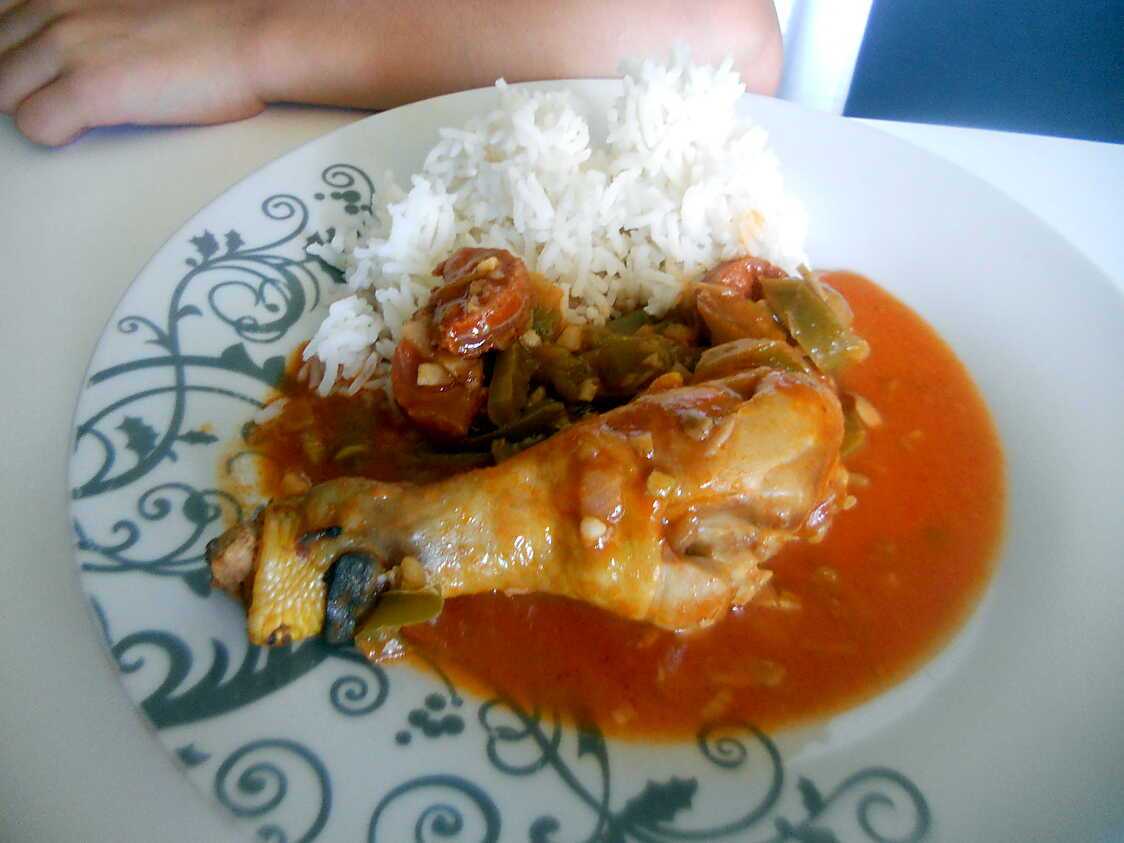 Poulet basquaise au chorizo au Thermomix