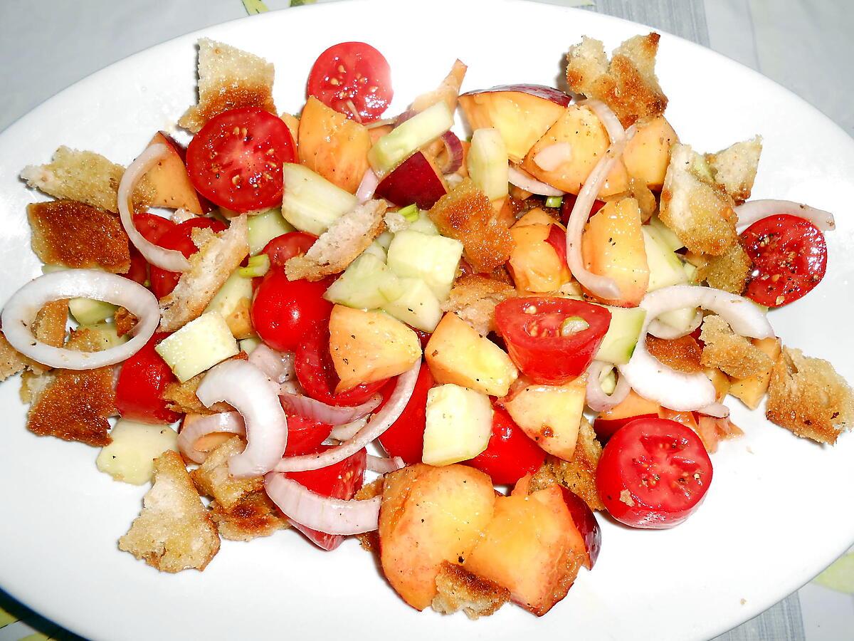 recette MA PETITE SALADE PANZANELLA  (à ma façon)