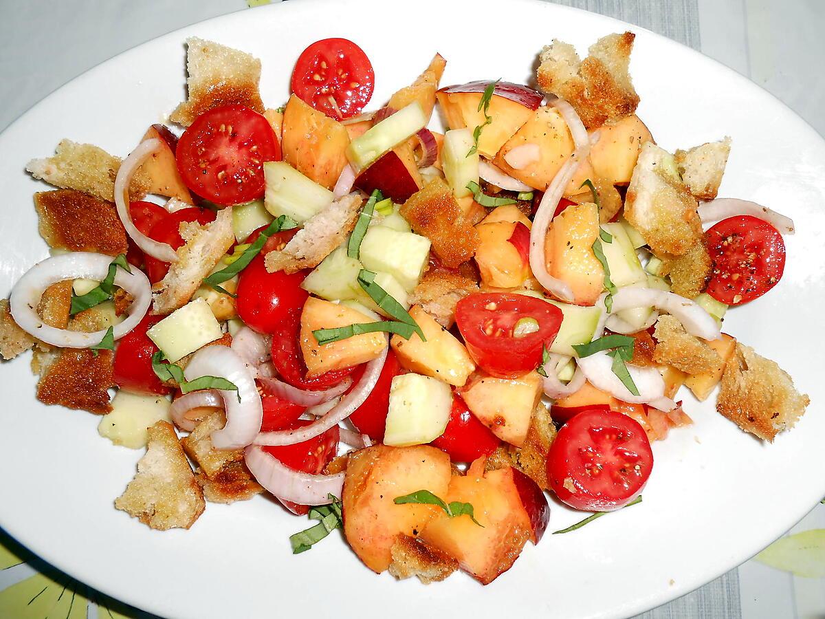 recette MA PETITE SALADE PANZANELLA  (à ma façon)