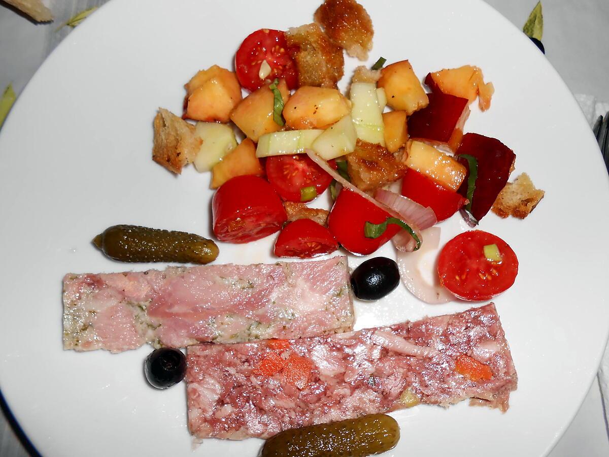 recette MA PETITE SALADE PANZANELLA  (à ma façon)